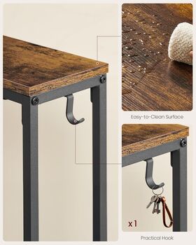 Console Table Slim Sofa Table With Charging Station, 4 of 5