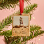 Personalised Wooden Photo Block Christmas Bauble, thumbnail 7 of 8