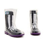 Squelch Transparent Wellies And Three Sock Set Giraffe, thumbnail 6 of 7