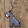 Grey Schnauzer Key Ring Personalisation Available, thumbnail 2 of 5