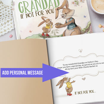 Personalised Grandad Keepsake Book, 'If Not For You', 3 of 10