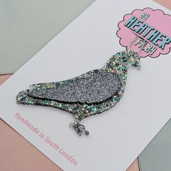 Pigeon Glitter Resin Christmas Tree Decoration, 4 of 4