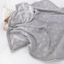 Personalised Embossed Star Grey Baby Blanket, thumbnail 3 of 9