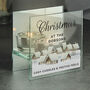 Personalised Christmas Village Mirrored Glass Tea Light Candle Holder, thumbnail 4 of 5