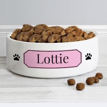 Personalised Name Plaque Dog Bowl, 3 of 3