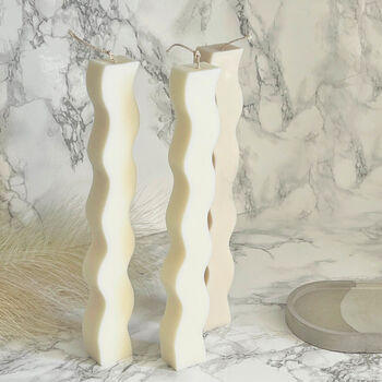 Wavy Dinner Candles Soy Wax Decorative Curvy Candle, 7 of 10