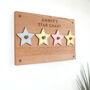 Wooden Personalised Engraved Star Chart, Reward Chart, thumbnail 4 of 4