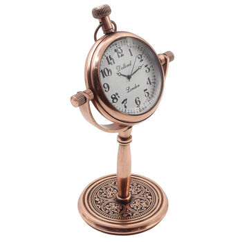 Personalised 7th Anniversary Gift Copper Desk Clock, 2 of 12