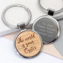 Personalised The World Is Your Oyster Keyring, thumbnail 1 of 2
