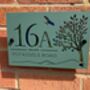 Personalised Tree And Bird Acrylic House Number Sign, thumbnail 3 of 9