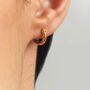 Cute Gold Glittering Cosmic Star Hoop Earrings Set Of Two, thumbnail 3 of 6