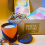 Mindfulness Gift Set Concrete Soy Candle And Two X Tea, thumbnail 1 of 5
