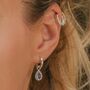 December Birthstone Tanzanite Sterling Silver Huggie Hoop Earrings, thumbnail 1 of 12