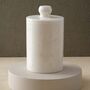 Handcrafted White Marble Waste Bin, thumbnail 1 of 2