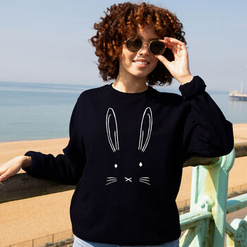 Easter Bunny Rabbit Sweatshirt Jumper, 4 of 12