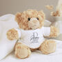 Personalised Initial New Baby Teddy Bear, thumbnail 2 of 4