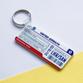Personalised Boarding Pass Keyring, 6 of 7