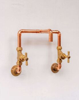 Industrial Copper Faucet – Wall Mounted, 2 of 4