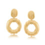 Gold Plated Selena Statement Dangle Earrings, thumbnail 1 of 2