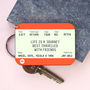 Personalised Train Ticket Friendship Keyring, thumbnail 4 of 5