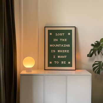 Lost In The Mountains Retro Wall Art Print, 7 of 11