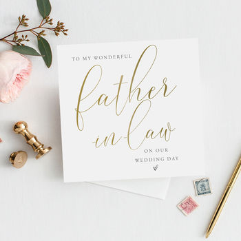 To My Mother And Father In Law Card | Mock Gold Effect, 4 of 6