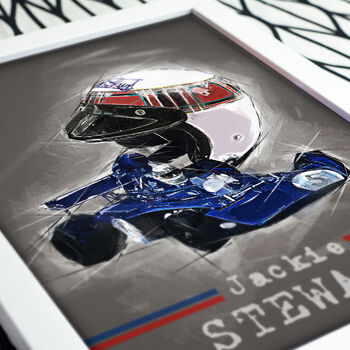 Jackie Stewart Formula One Legend Poster Print, 2 of 4