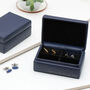 Personalised Message Leather Cufflink Box, thumbnail 2 of 4