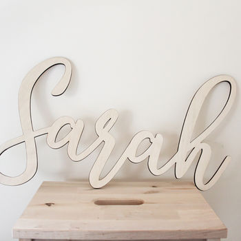 Personalised Wooden Name Sign, 4 of 4