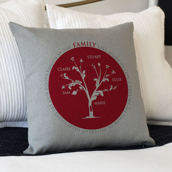 Personalised Family Tree Circle Cushion, 5 of 6