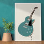Les Paul Guitar Print | Guitarist Music Poster, thumbnail 1 of 7