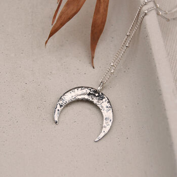 Organic Luna Crescent Moon Necklace, 6 of 10