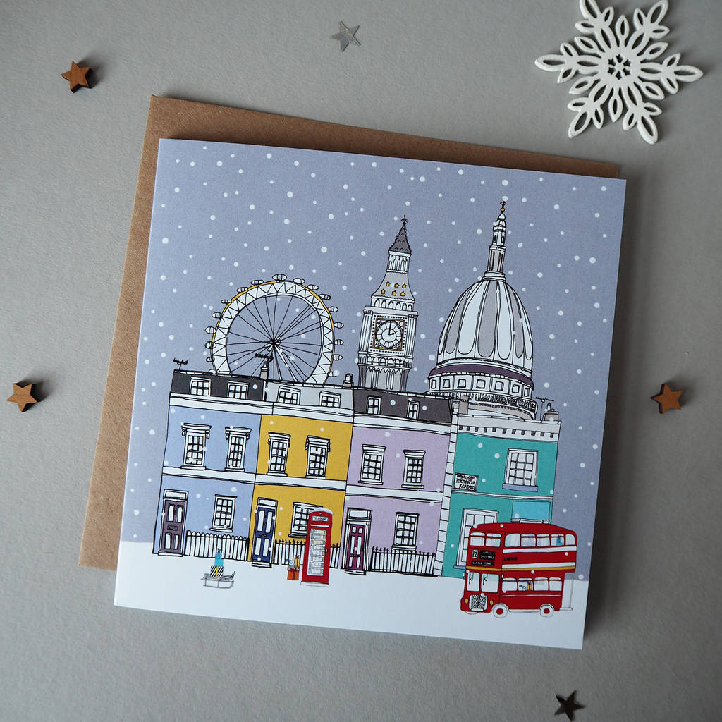 london skyline christmas card by helena carrington illustration