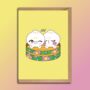 Cute Dumplings Love Greeting Card, thumbnail 1 of 2