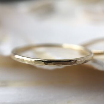 Recycled 9ct Gold Stacking Ring Or Slim Wedding Band, 2 of 7