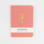Seahorse Hardback Notebook In Dusty Pink Fabric, thumbnail 5 of 8