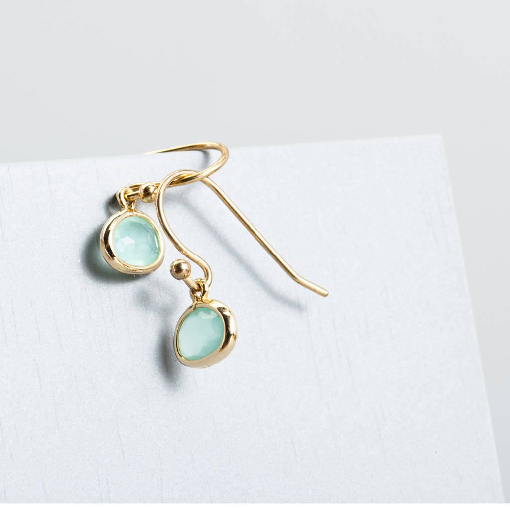 Gold Plated Ellipse Drop Earrings By EVY Designs | notonthehighstreet.com