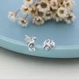 Mismatched Dragon Internally Threaded Flat Back Earrings In Sterling Silver, thumbnail 7 of 11