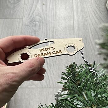Personalised Car Christmas Tree Decoration, 5 of 9