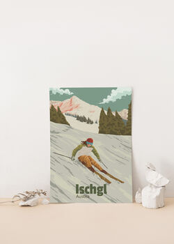 Ischgl Ski Resort Austria Travel Poster Art Ptint, 2 of 8