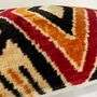 Multi Colour Tribal Velvet Cushion, thumbnail 3 of 4