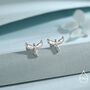 Phoenix Screw Back Earrings In Sterling Silver, thumbnail 5 of 11