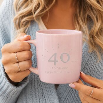Stoneware Personalised 40th Mug, 3 of 3