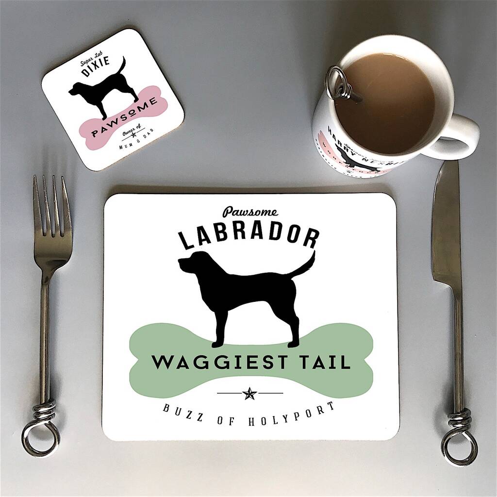 Personalised Dog Breed Placemat 25 Breeds Available By lovehart