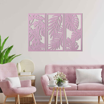 Framed Wooden Leaves Tropical Oasis Wall Decor, 7 of 12