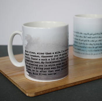 Your Quotation Or Song Watercolour Wash Mug, 4 of 12
