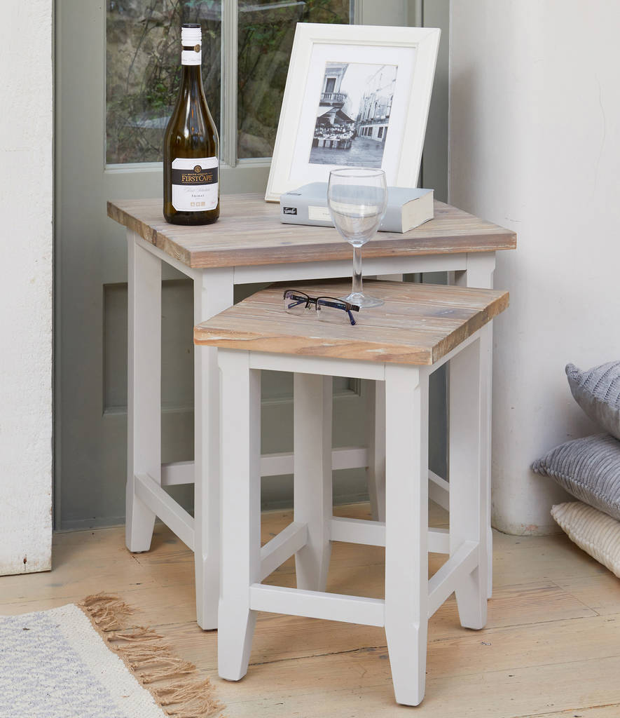 Ridley Grey Nest Of Two Tables By The Orchard Furniture Ridley Grey Nest Of Two Tables