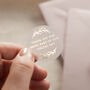 Personalised Message Leaf Details Foil Wedding Stickers, thumbnail 1 of 3
