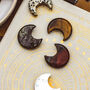 Crystal Carved Crescent Moons – Assorted Gemstone, thumbnail 1 of 3