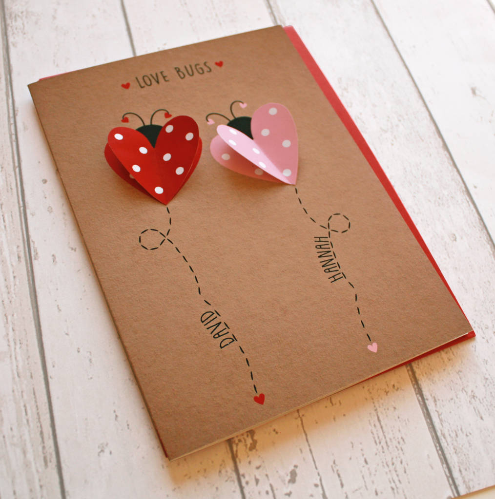 Personalised 3D Love Bug Card, 1 of 2